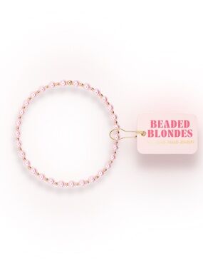 Beaded Blondes Petite 6.25 inch Pink Mini Luci Gold Bracelet